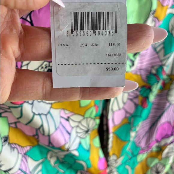 ASOS Colorful Floral Fitted Blouse - Picture 3 of 12